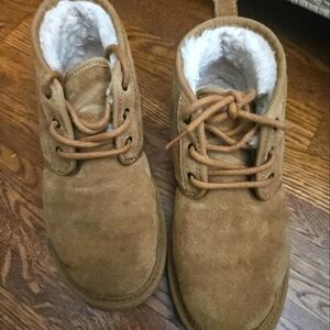 Ugg Cozy Tan Suede Boots with Faux Fur Lining